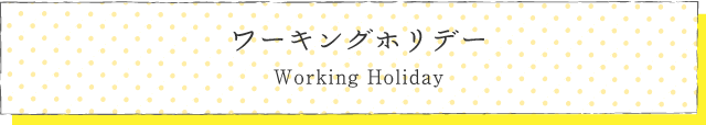 ワーキングホリデー/Workung Holiday